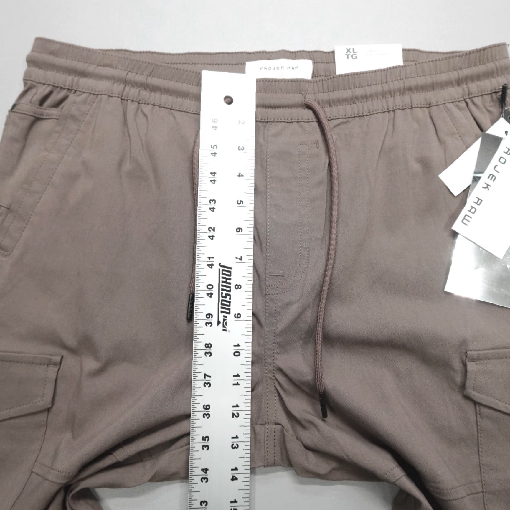 Vintage Projek Raw Bungee flex Cargo Pants Men's XL Mocha Nylon Spandex Rayon Athletic Slim Tapered 5-Pocket Cargo Pants Mens XL Mocha Size US 36 / EU 52 - 5 Thumbnail
