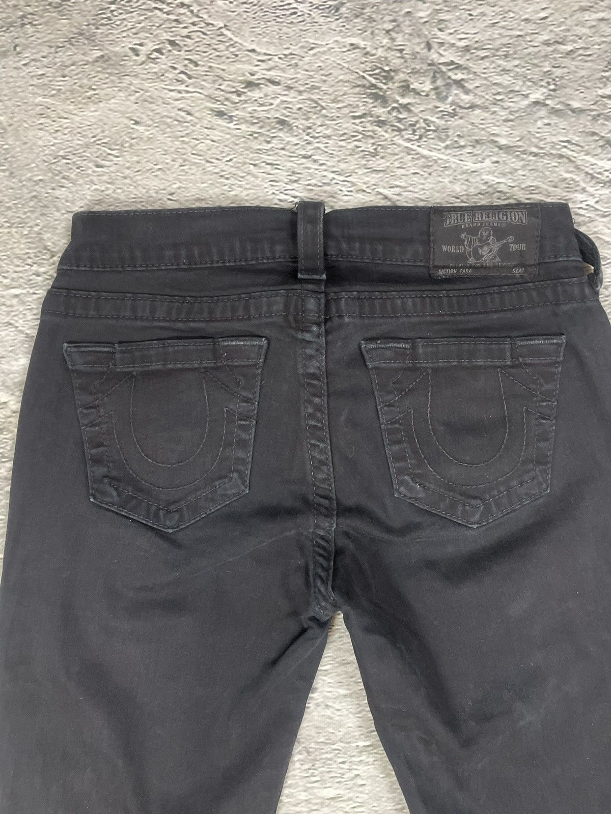 True Religion True Religion jeans biker black vintage Y2K slim skinny Size 26" / US 2 / IT 38 - 6 Thumbnail