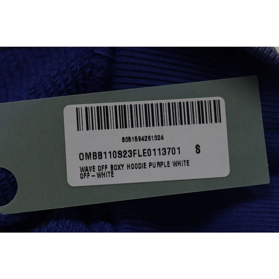 Off-White o1rshd1 Wave Off Boxy Hoodie in Purple White Size US S / EU 44-46 / 1 - 10 Thumbnail