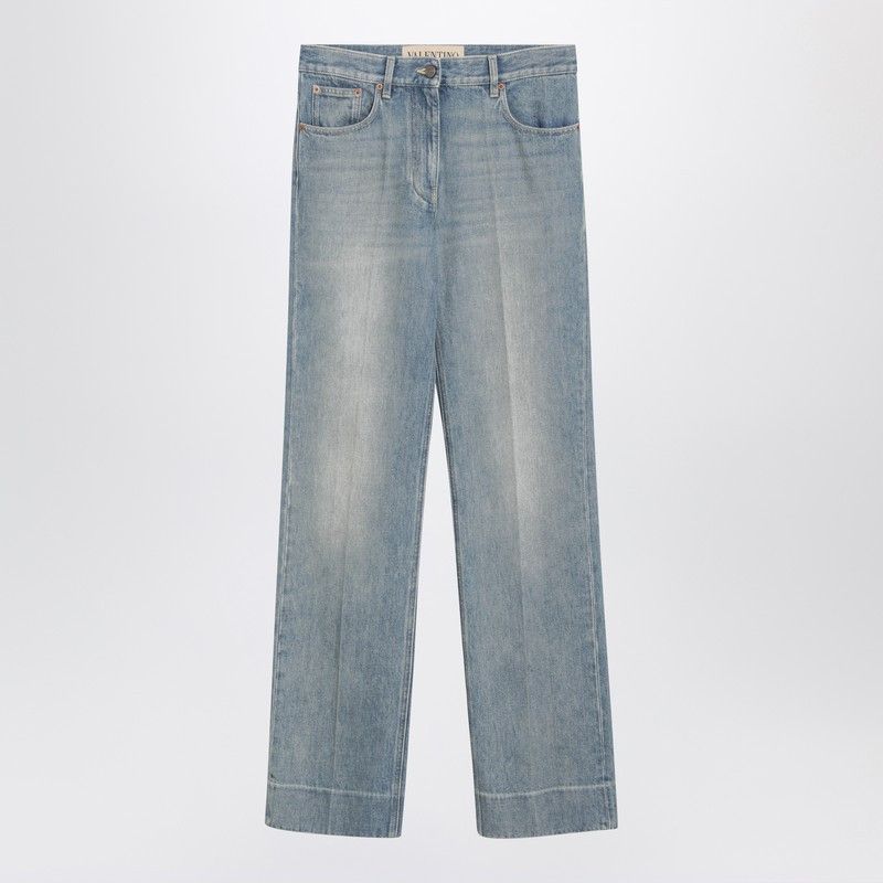 Valentino Valentino Light Blue Washed-Effect Jeans Size 27" / US 4 / IT 40 - 1 Thumbnail