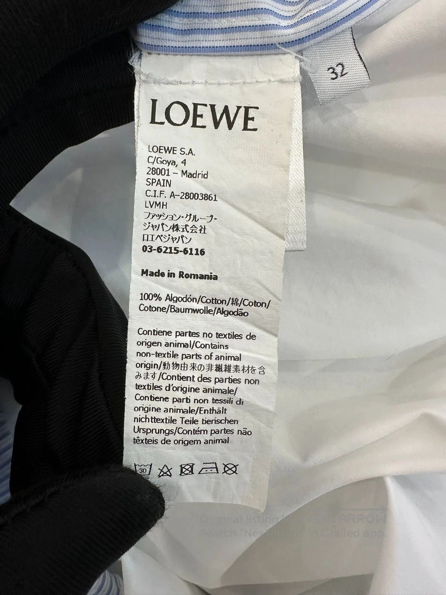 Loewe white and blue striped button-up shirt. Size US S / EU 44-46 / 1 - 7 Thumbnail