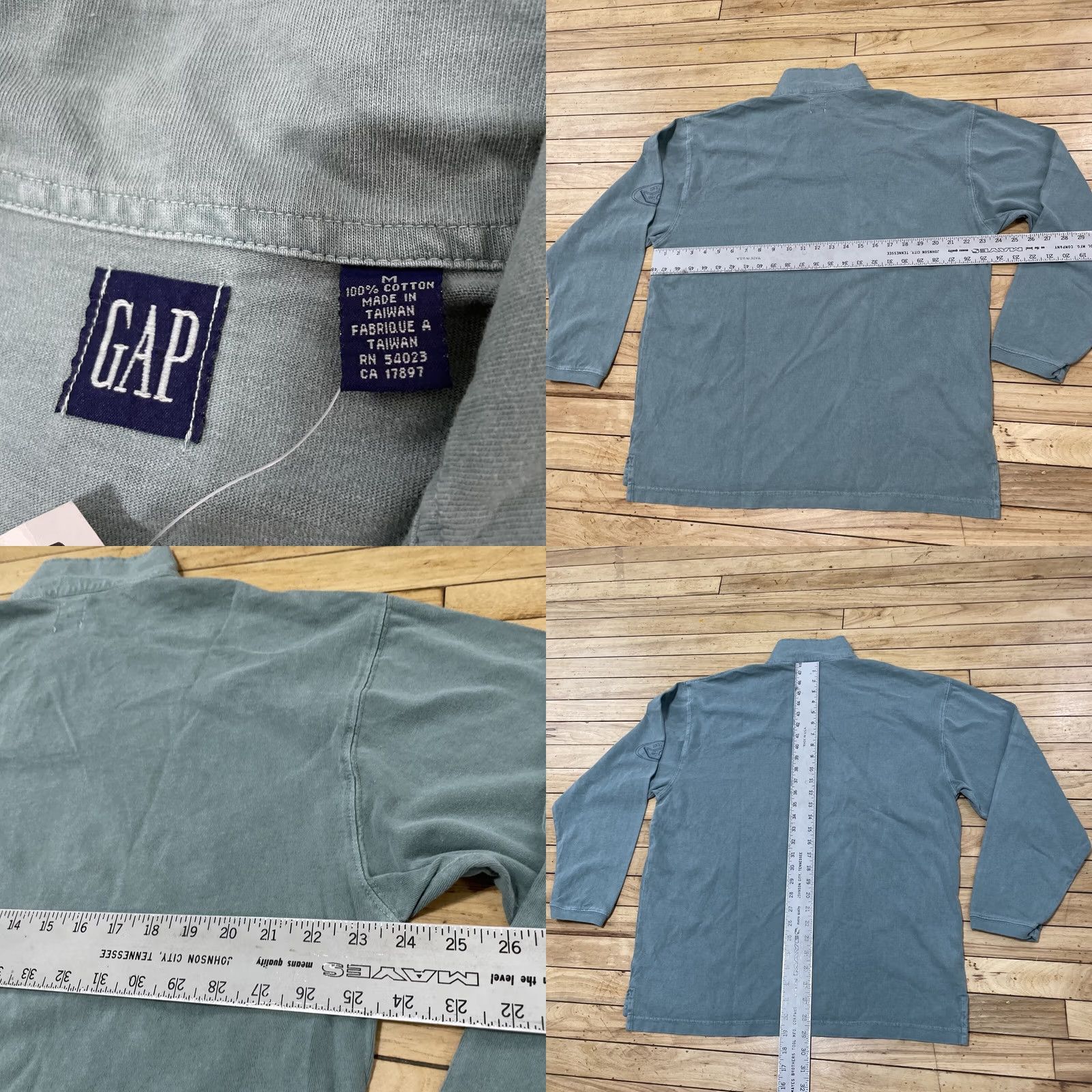 Gap GAP Quarter Zip Sweater Men L Aqua Blue Green Teal 1/4 Zip New Casual Preppy Navy? Size US L / EU 52-54 / 3 - 8 Thumbnail
