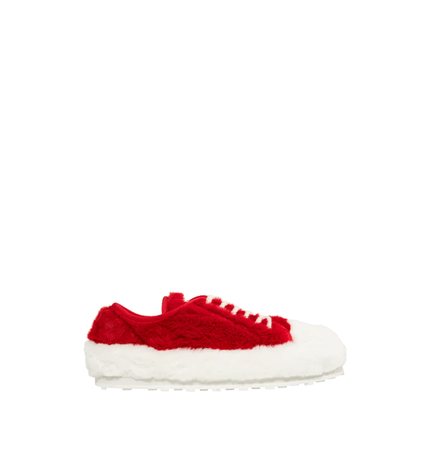 o1h1sh11224 Teddy Tennis Sneaker in White/Red