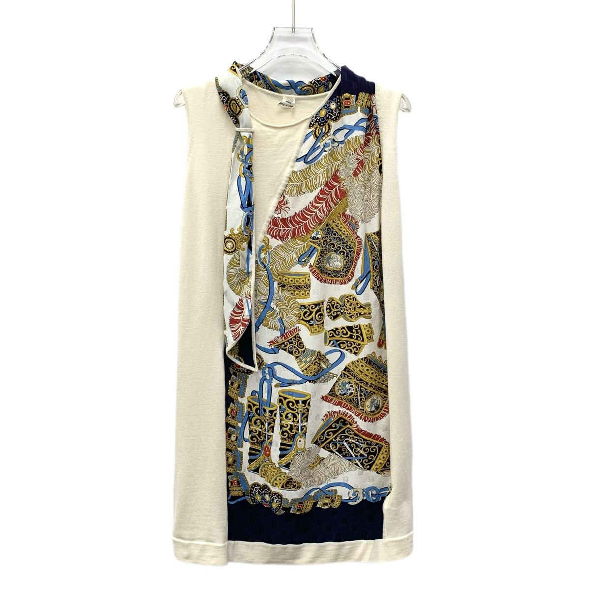 Hermes Hermes Colorblocked Floral Printed Wool Sleeveless Dress Size XS / US 0-2 / IT 36-38 - 1 Thumbnail