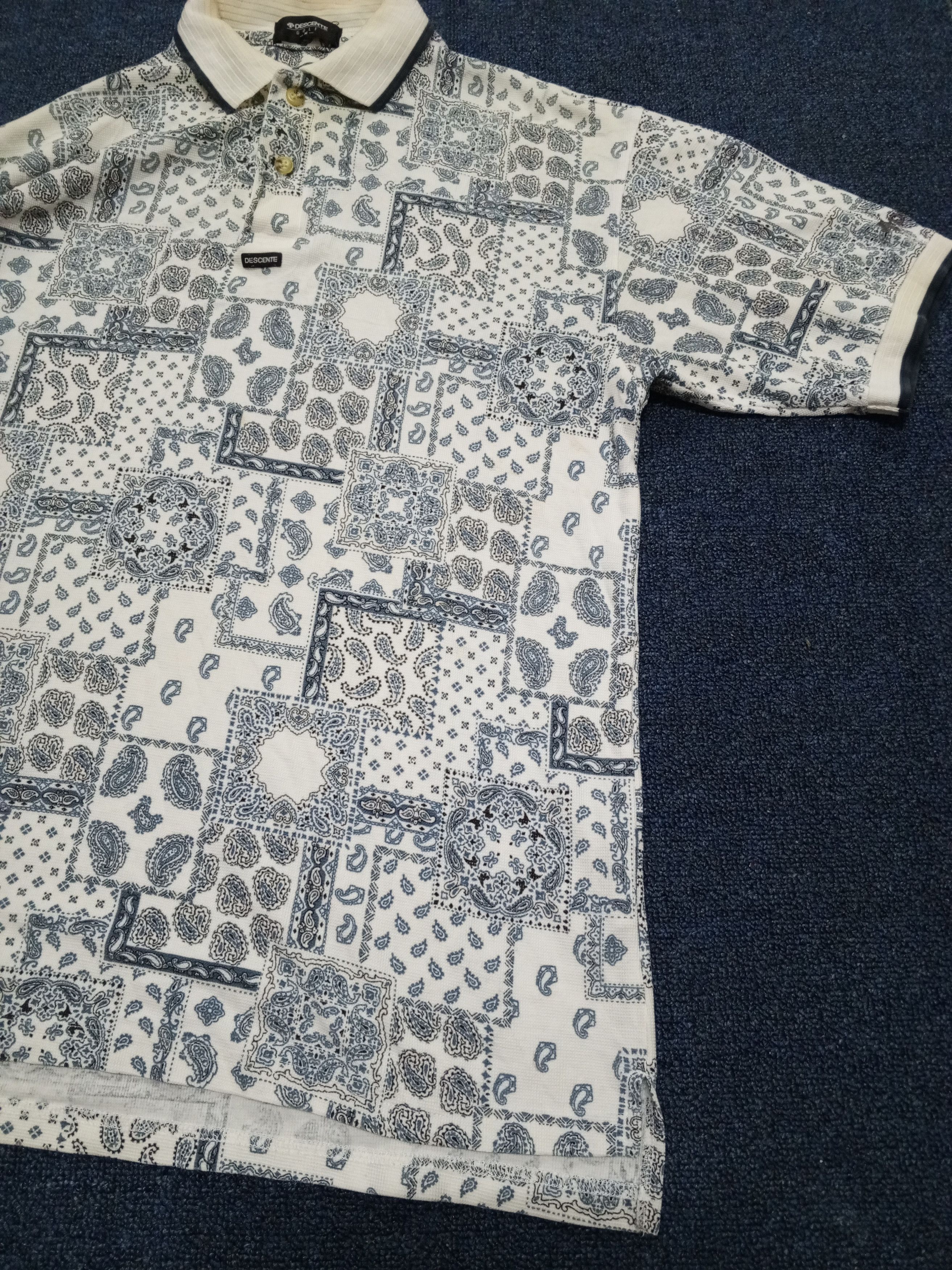 Descente × Japanese Brand DESENTE POLO GOLF FULLPRINT BANDANA Size US L / EU 52-54 / 3 - 4 Thumbnail
