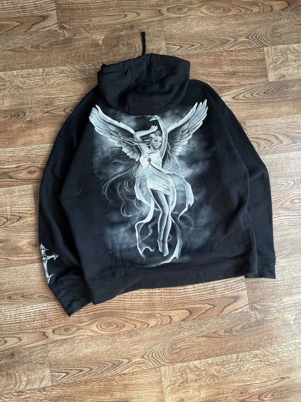 Band Tees × Vintage Vintage Rock Eagle Angel Woman Spiral Zip Hoodie Size US XXL / EU 58 / 5 - 8 Thumbnail