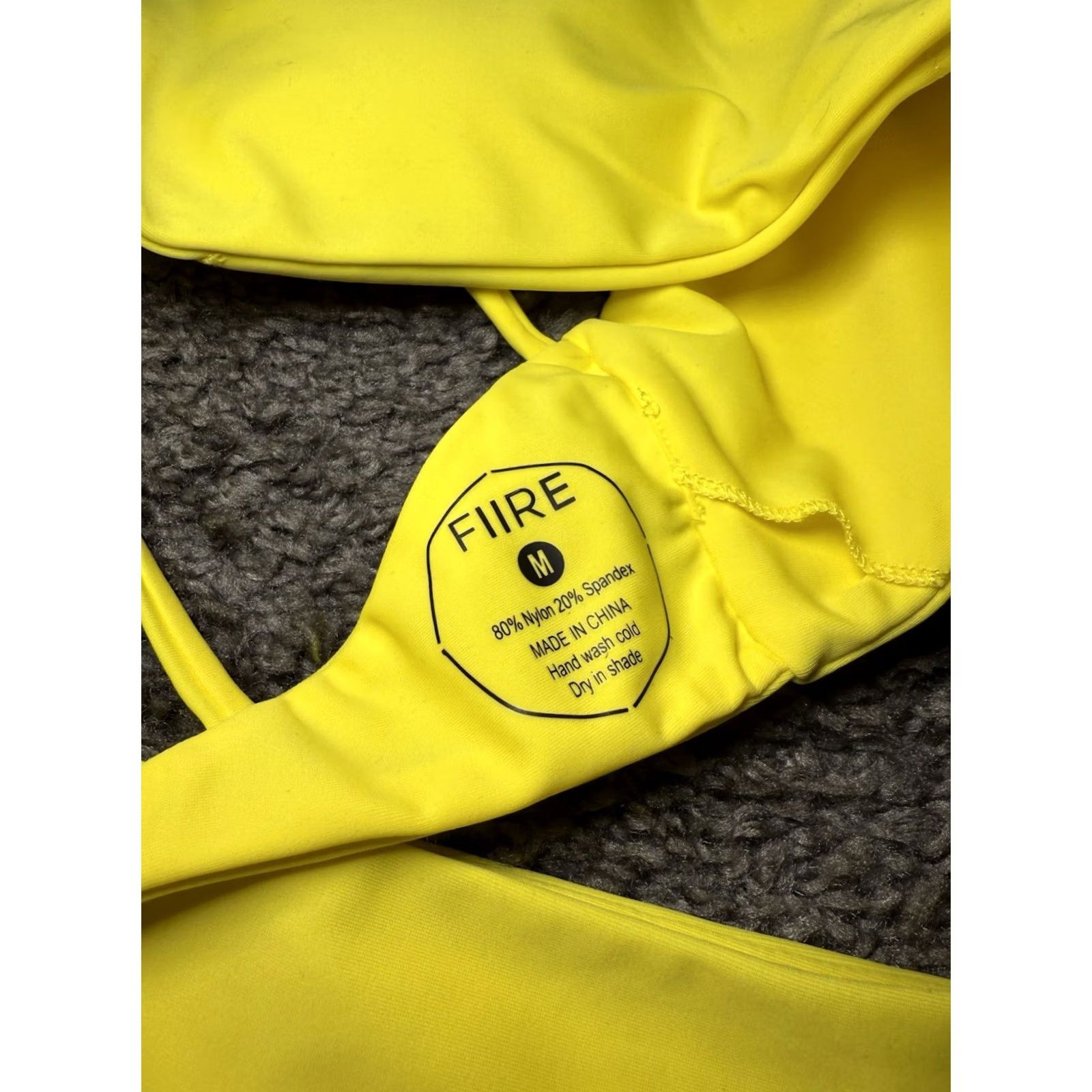 Vintage Fiire Bikini Woman’s Lemon Yellow High-Waisted Racerback Firelight Brand New M Yellow Womens Swim N/A Size ONE SIZE - 6 Thumbnail