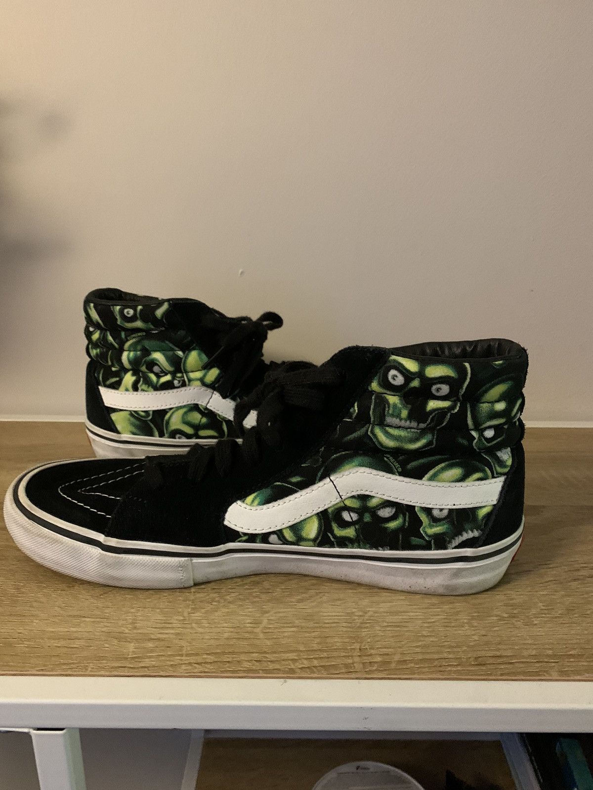 image of Supreme Skull Pile Vans Shoes in Black, Men's (Size 9)