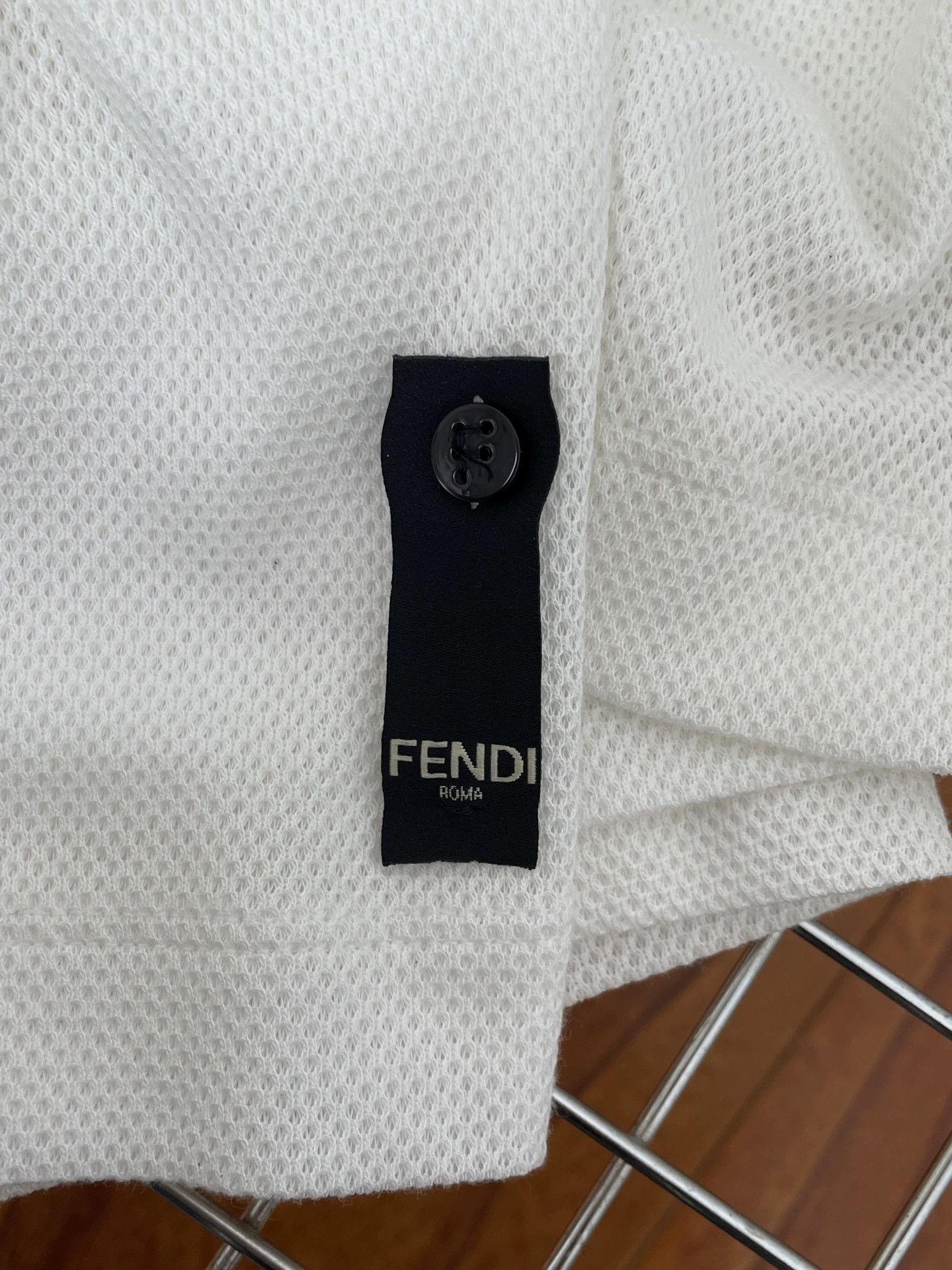 Fendi FENDI Summer White M Color-Blocked Collar Zipper Polo Shirt Size US M / EU 48-50 / 2 - 4 Thumbnail