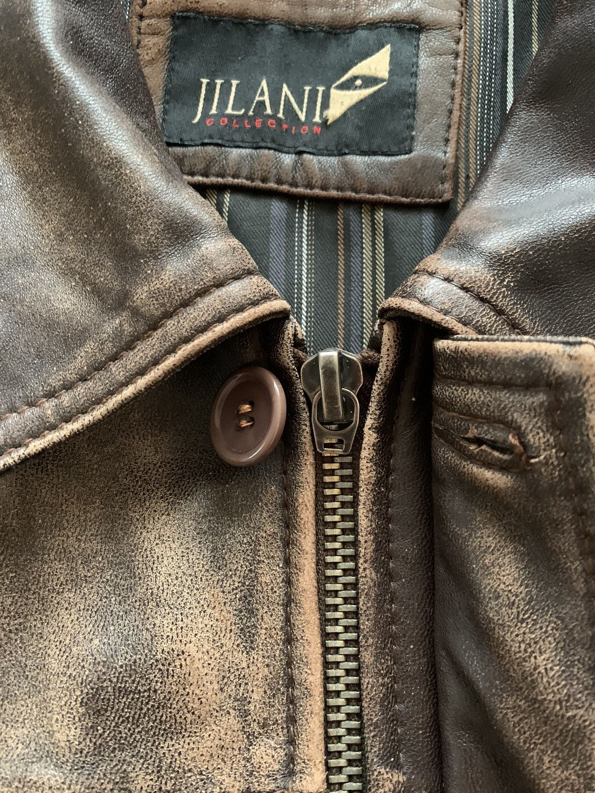 Other Faded Brown Leather Jacket Size US M / EU 48-50 / 2 - 9 Thumbnail