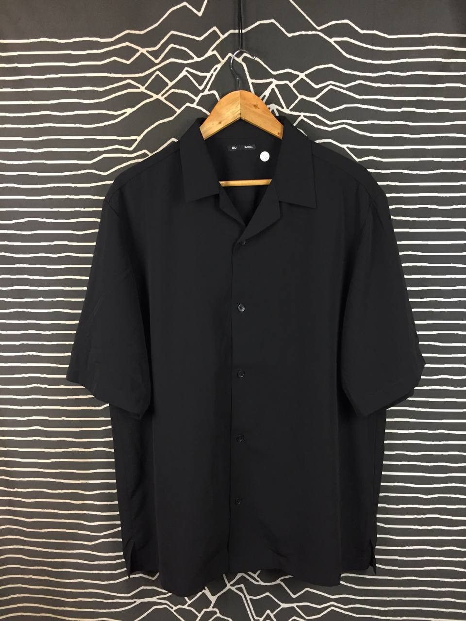 GU GU Japan Black Short Sleeve Open Collar Shirt Size XL Size US XL / EU 56 / 4 - 2 Thumbnail