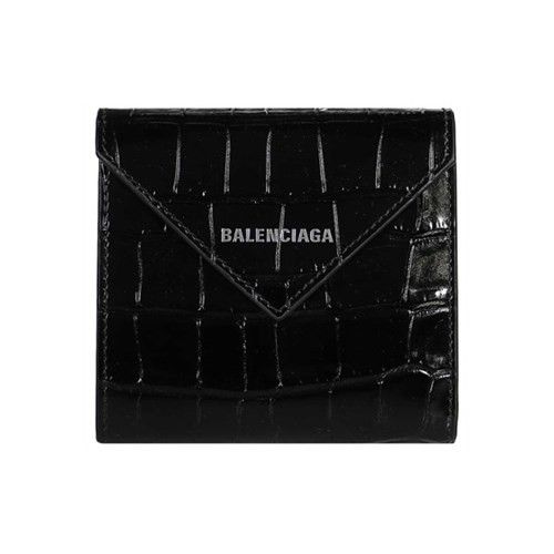 Balenciaga o1in1g1024 Size : OS / Papier Flap Coin & Card Holder Black Size ONE SIZE - 1 Thumbnail