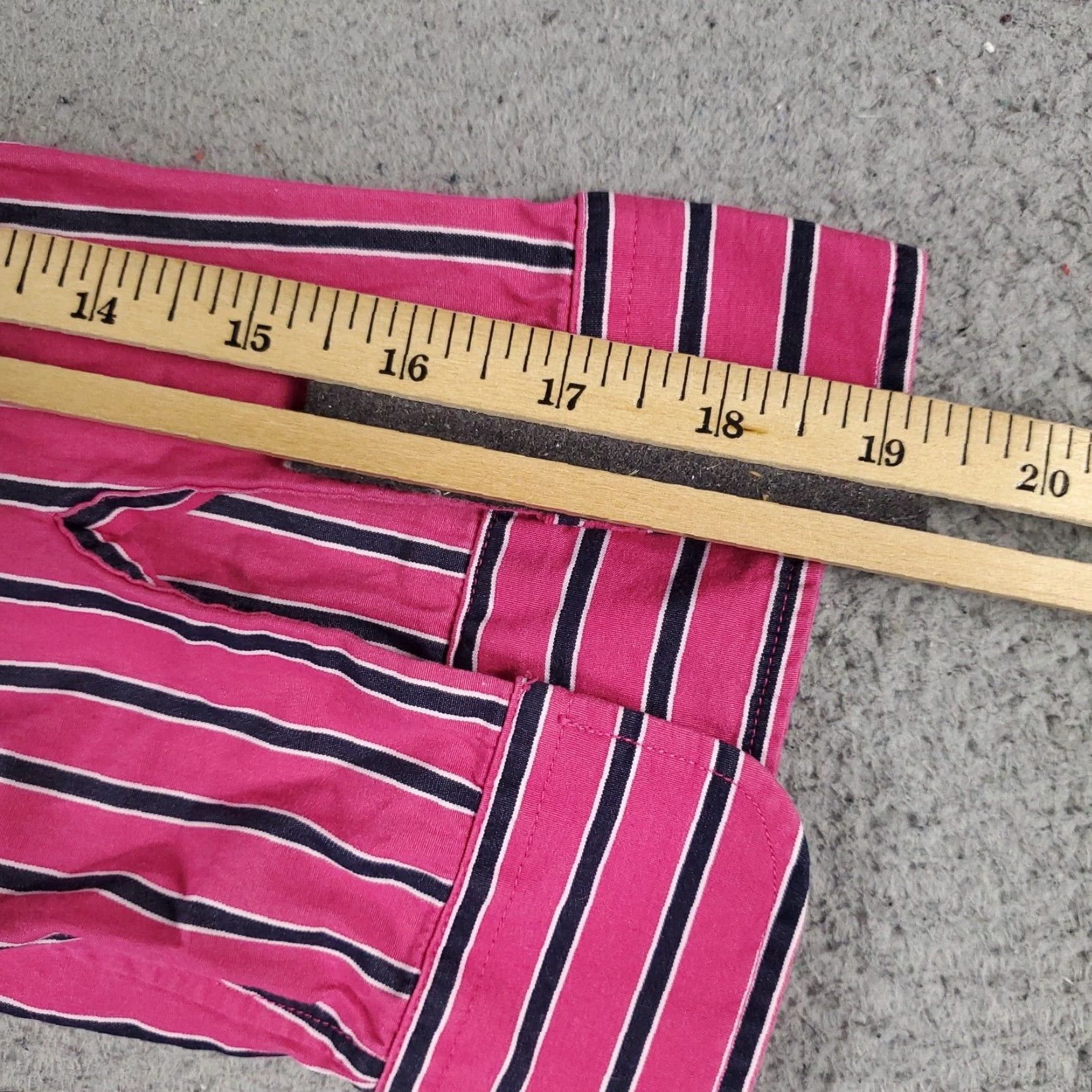 Ralph Lauren VINTAGE Ralph Lauren Women's Shirt 1X Pink Striped Button-Up Long Sleeve Casual Classic Size XL / US 12-14 / IT 48-50 - 6 Thumbnail