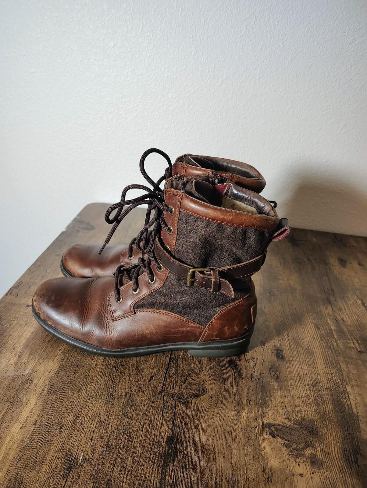 Ugg UGG Kesey Size US 9.5 Women’s Brown Leather Shearling Boots Size US 9.5 / IT 39.5 - 3 Thumbnail