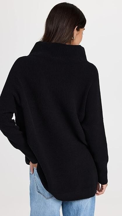 Free People Free People Ottoman Slouchy Sweater Tunic Black ( S ) Size S / US 4 / IT 40 - 3 Thumbnail