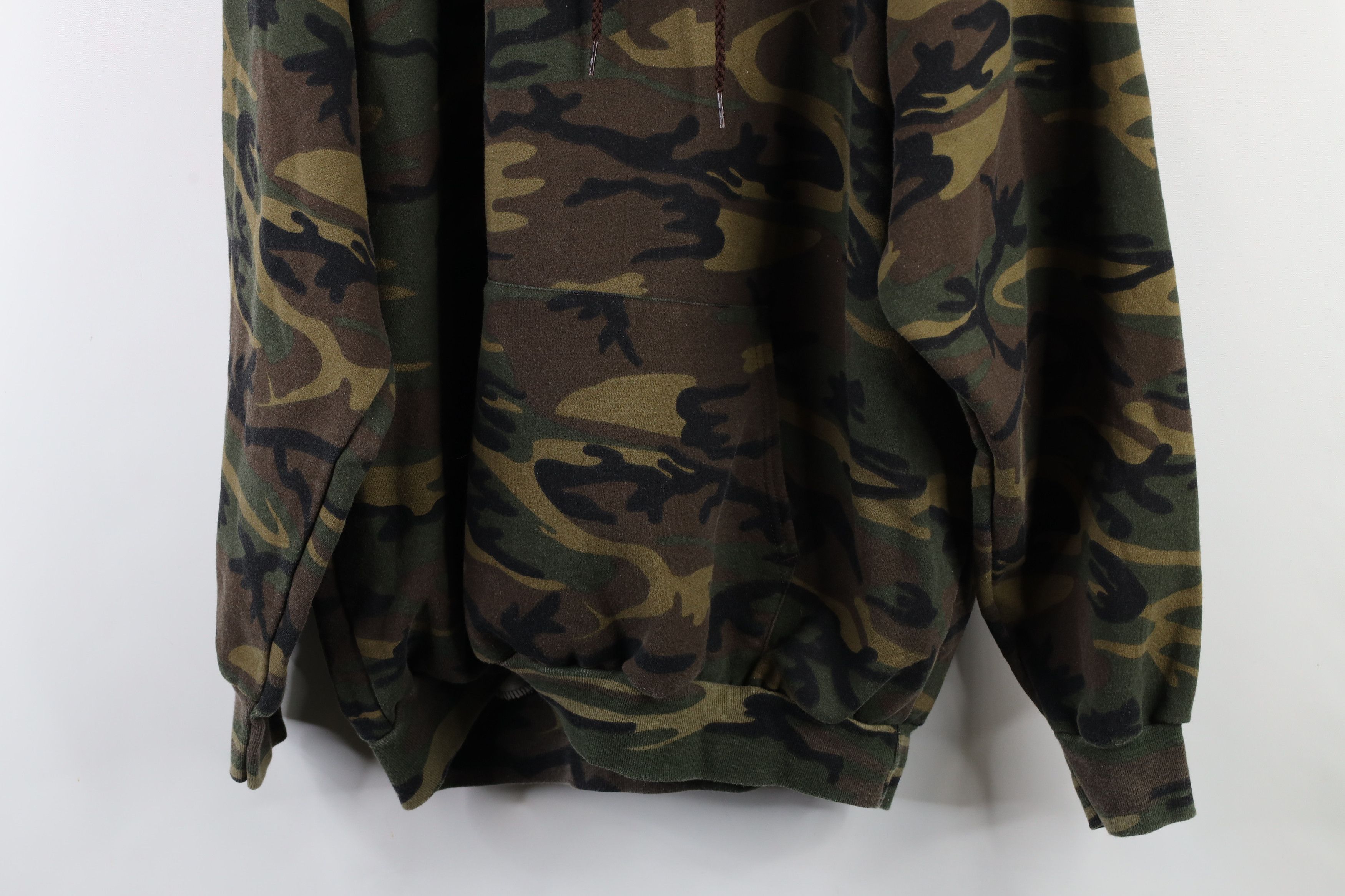 Vintage Vintage 90s Streetwear Fit Camouflage Hoodie Sweatshirt Size US XL / EU 56 / 4 - 3 Thumbnail