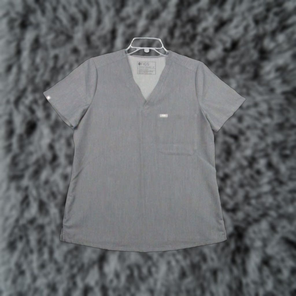 Vintage FIGS Technical Collection Gray Catarina Scrubs V-Neck Top M Uniform Gray Unisex Shirt Medical Size US M / EU 48-50 / 2 - 1 Thumbnail