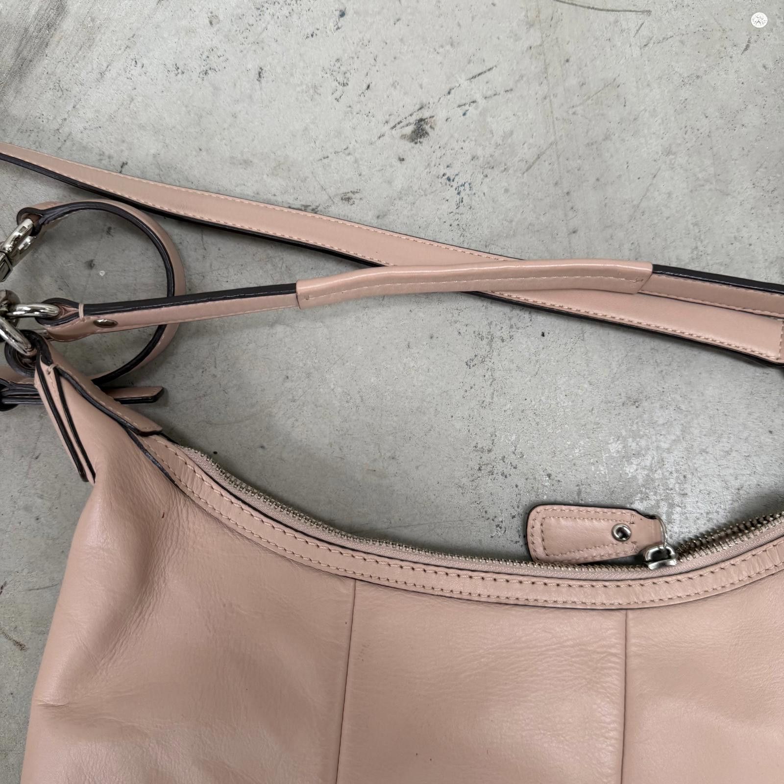 Coach Coach 2Way Hobo Woven Leather Shoulder Bag Pink Size ONE SIZE - 7 Thumbnail