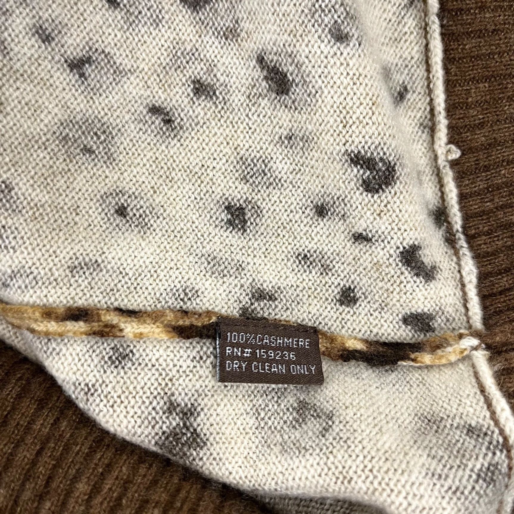 J.McLaughlin J. McLaughlin Cardigan Womens XS Brown Leopard Cashmere Oversized Button Size XS / US 0-2 / IT 36-38 - 3 Thumbnail
