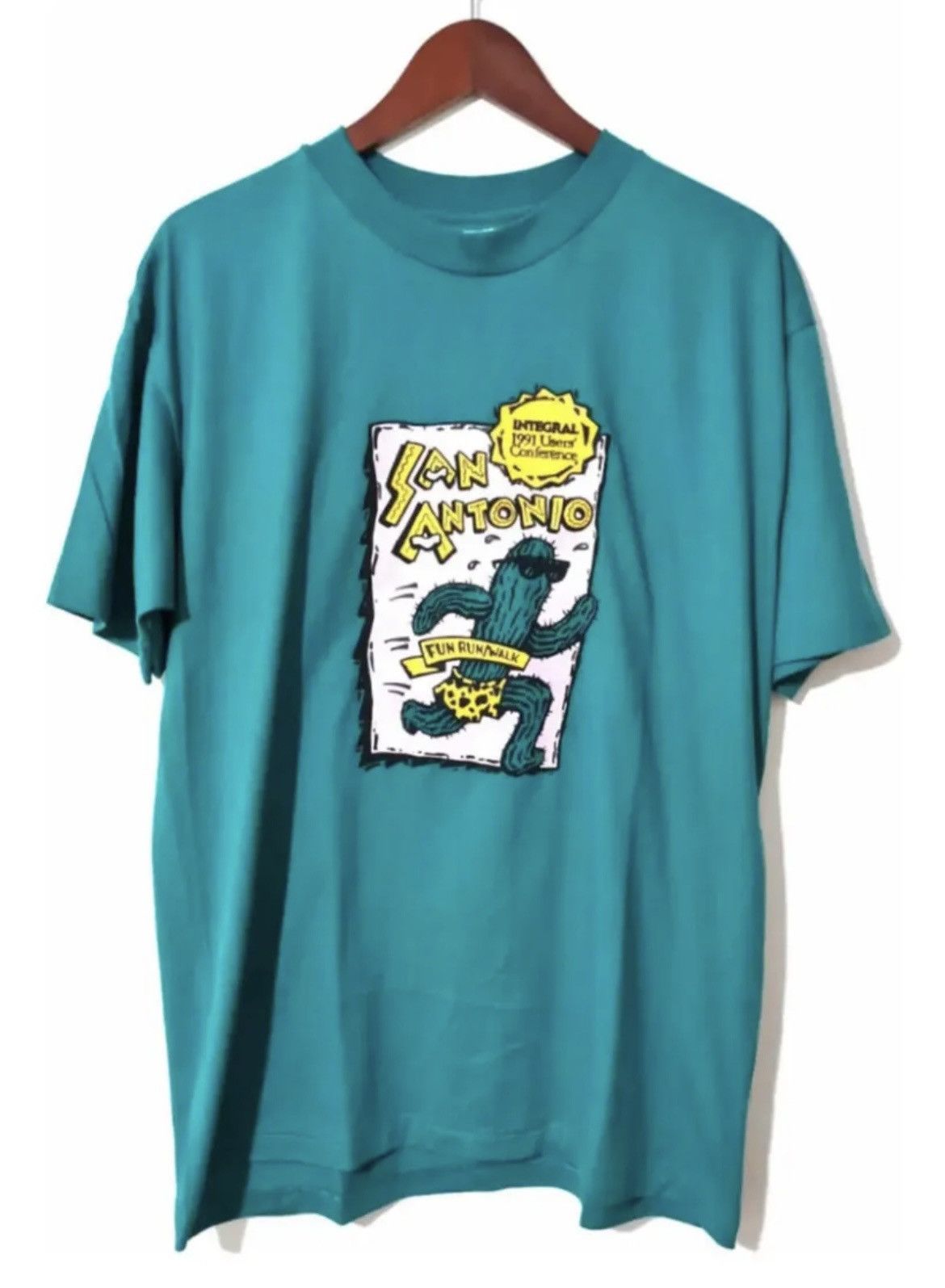 Vintage Hanes San antonio fun walk Vintage geek t shirt computers XL Size US XL / EU 56 / 4 - 1 Thumbnail