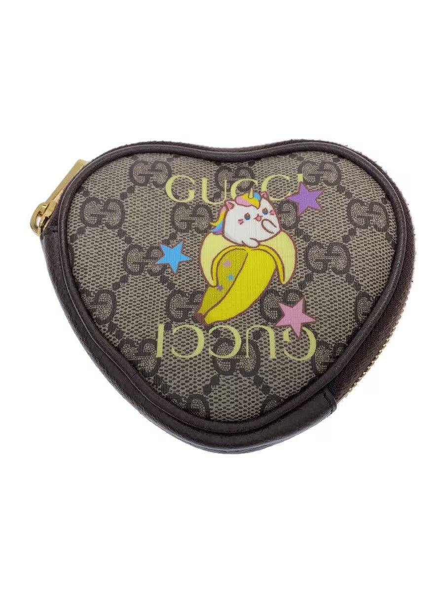 Gucci Gucci Monogram Coin Case Brown Size ONE SIZE - 1 Thumbnail