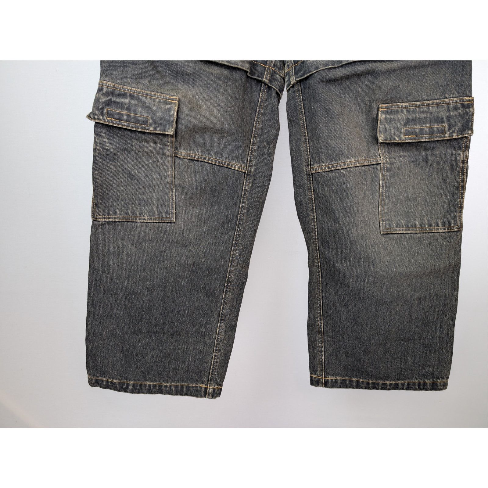 Balenciaga o1rshd1 Cargo Denim Trousers Pants in Washed Black Size US 34 / EU 50 - 4 Thumbnail