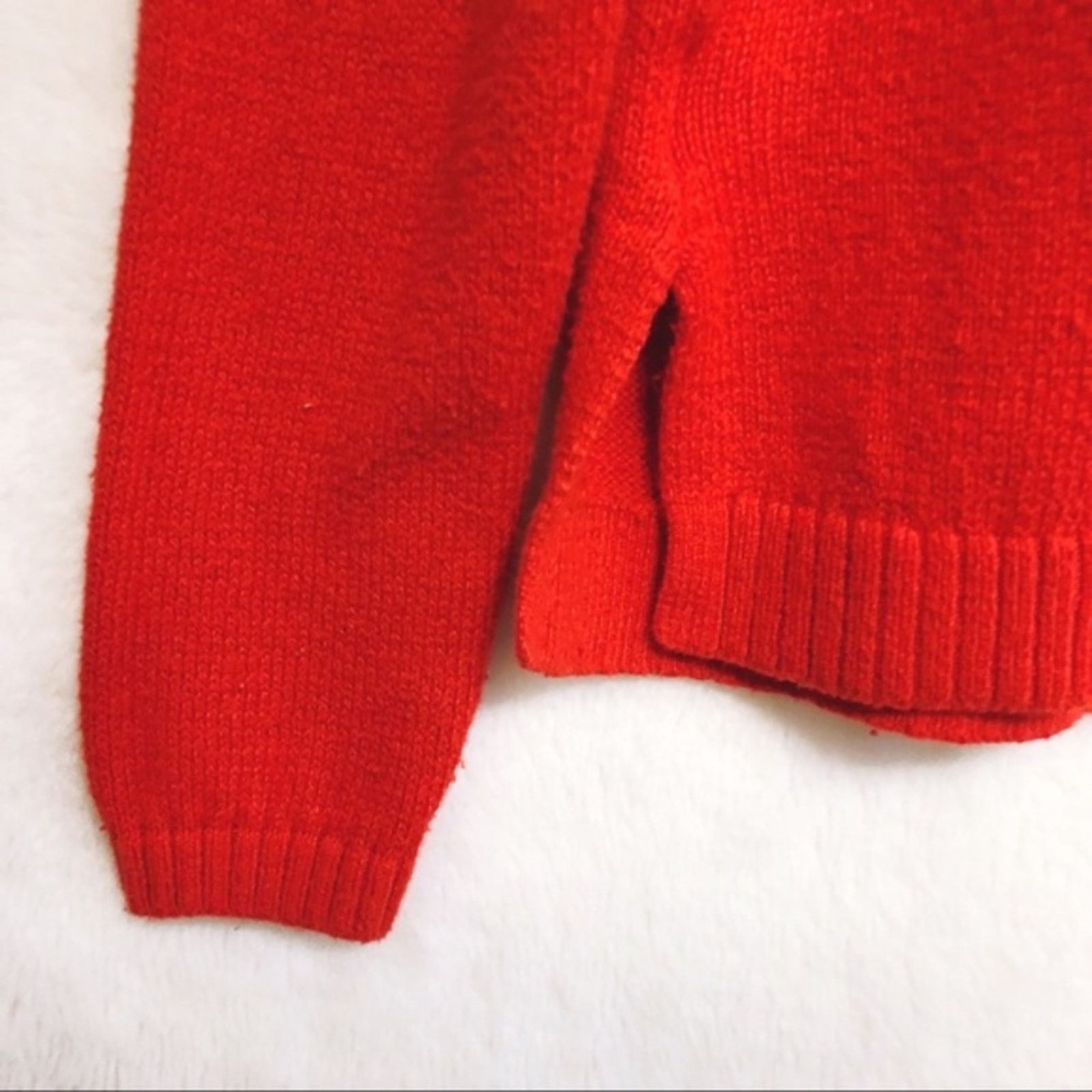 Old Navy Old Navy Bright Red Knitted Long Sleeve Sweater Size S / US 4 / IT 40 - 2 Thumbnail