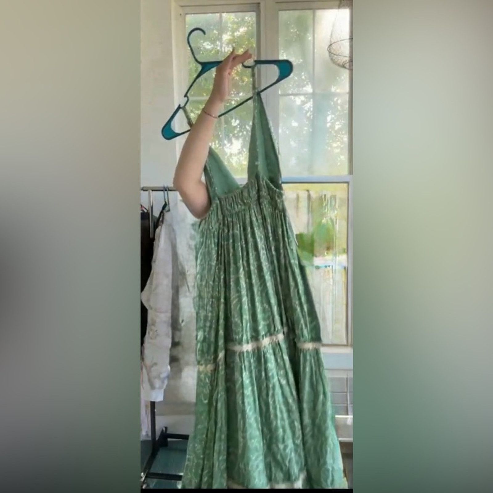 Other New Boutique Green Boho Maxi Dress Size Small / Medium Size 4XL / US 24-26 - 7 Thumbnail