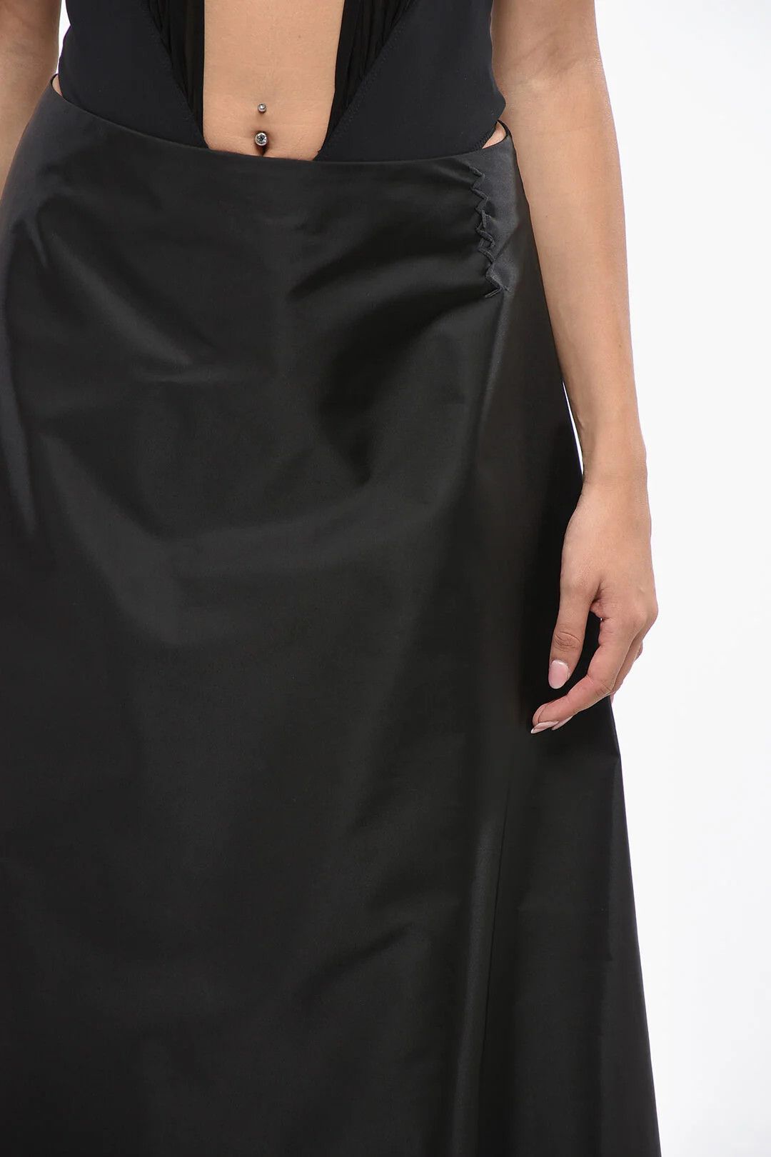 Marni og1mm0326 A-Line Solid-Color Skirt in Black Size 28" / US 6 / IT 42 - 2 Thumbnail
