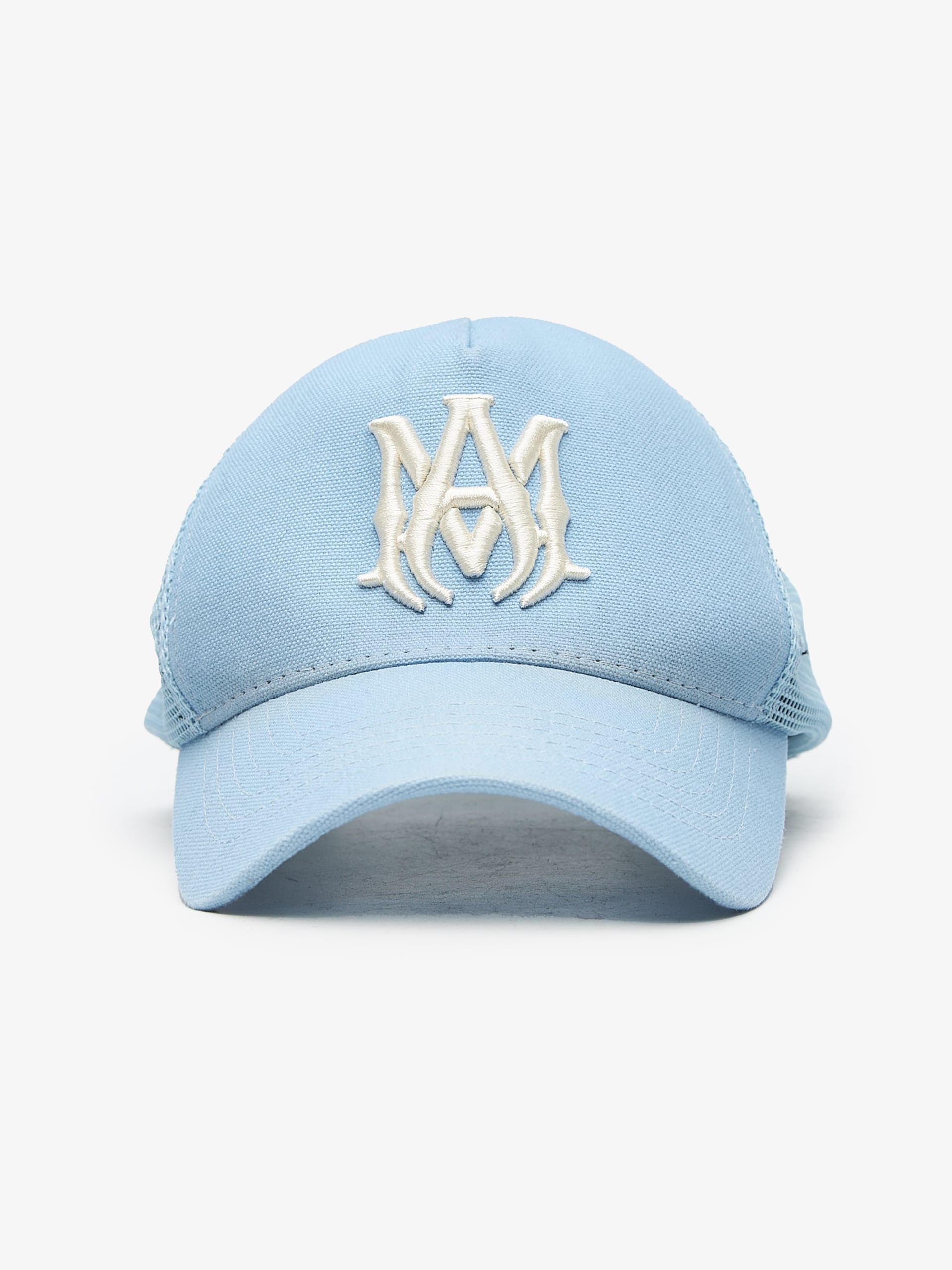 image of Amiri Sky Blue Logo Embroidered Cap, Men's