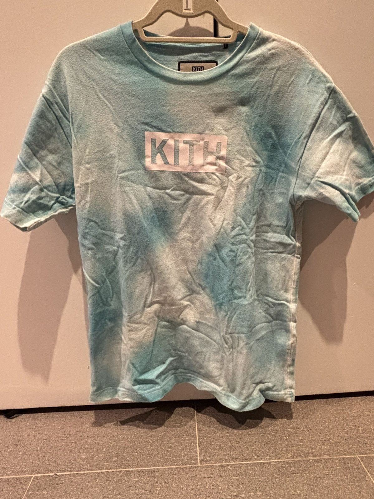 Kith Blue White Tie Dye Kith Box Logo Tee Shirt Size US S / EU 44-46 / 1 - 1 Thumbnail