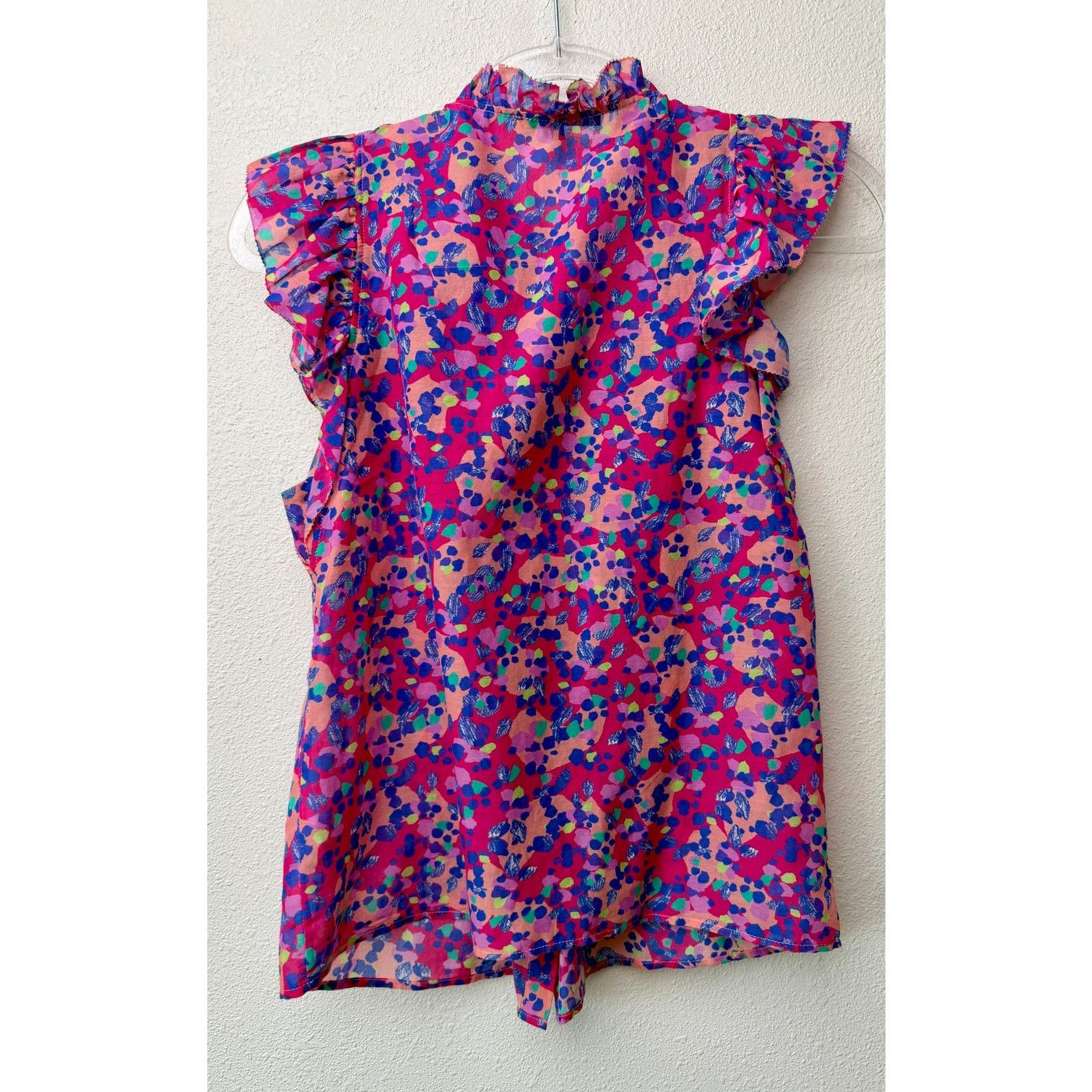 Other Caballero Evelyn Multi Dot Ruffle Top Women XS Pink Size XS / US 0-2 / IT 36-38 - 5 Thumbnail