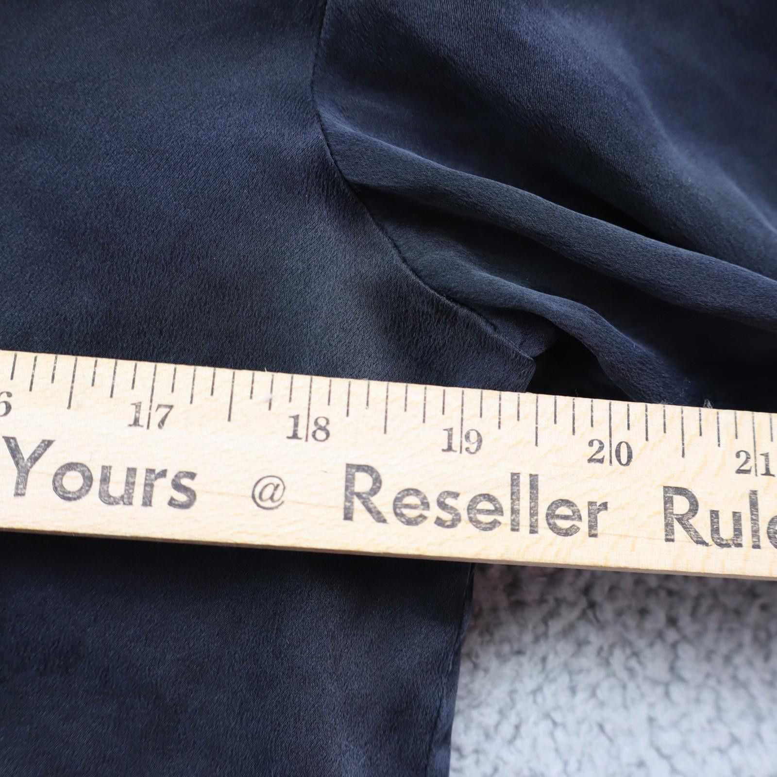 Other Casual Corner Silk Button Shirt Womens Size 8 Black Size M / US 6-8 / IT 42-44 - 4 Thumbnail