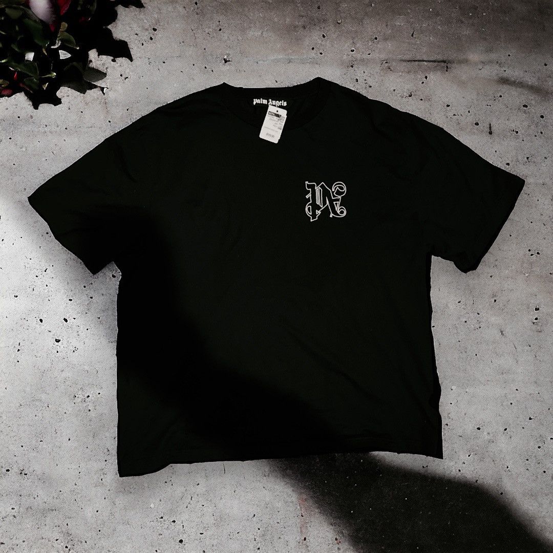 image of Palm Angels Pa Logo T-Shirt in Black, Men's (Size XL)
