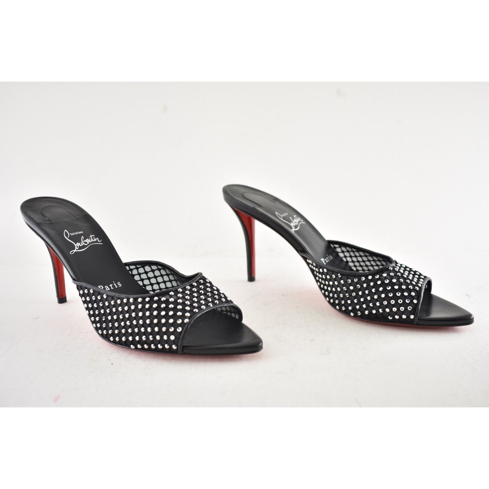 Christian Louboutin Christian Louboutin Apostropha Mule Mesh Strass 80 Pump 38 Size US 8 / IT 38 - 6 Thumbnail