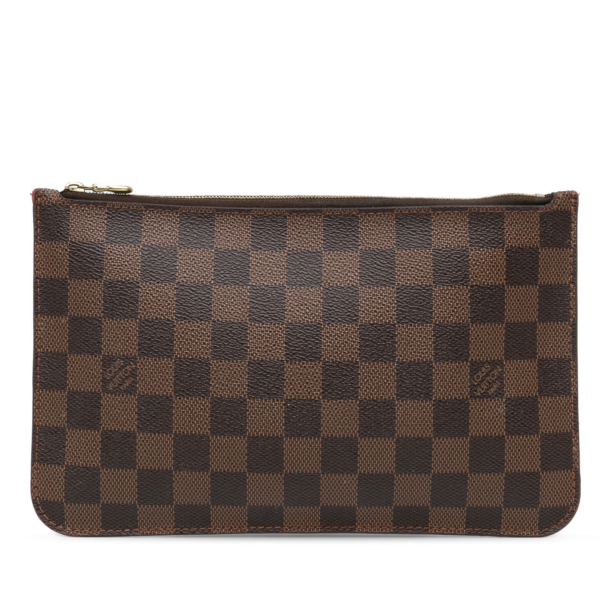 Louis Vuitton Louis Vuitton Damier Ebene Neverfull Pouch Brown Size ONE SIZE - 1 Thumbnail
