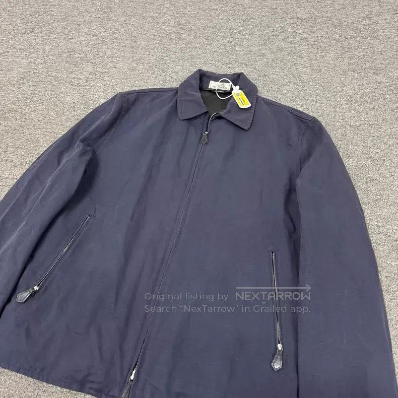 Hermes Hermes Navy Blue Collar Zip Jacket with Leather Lining Size US M / EU 48-50 / 2 - 3 Thumbnail