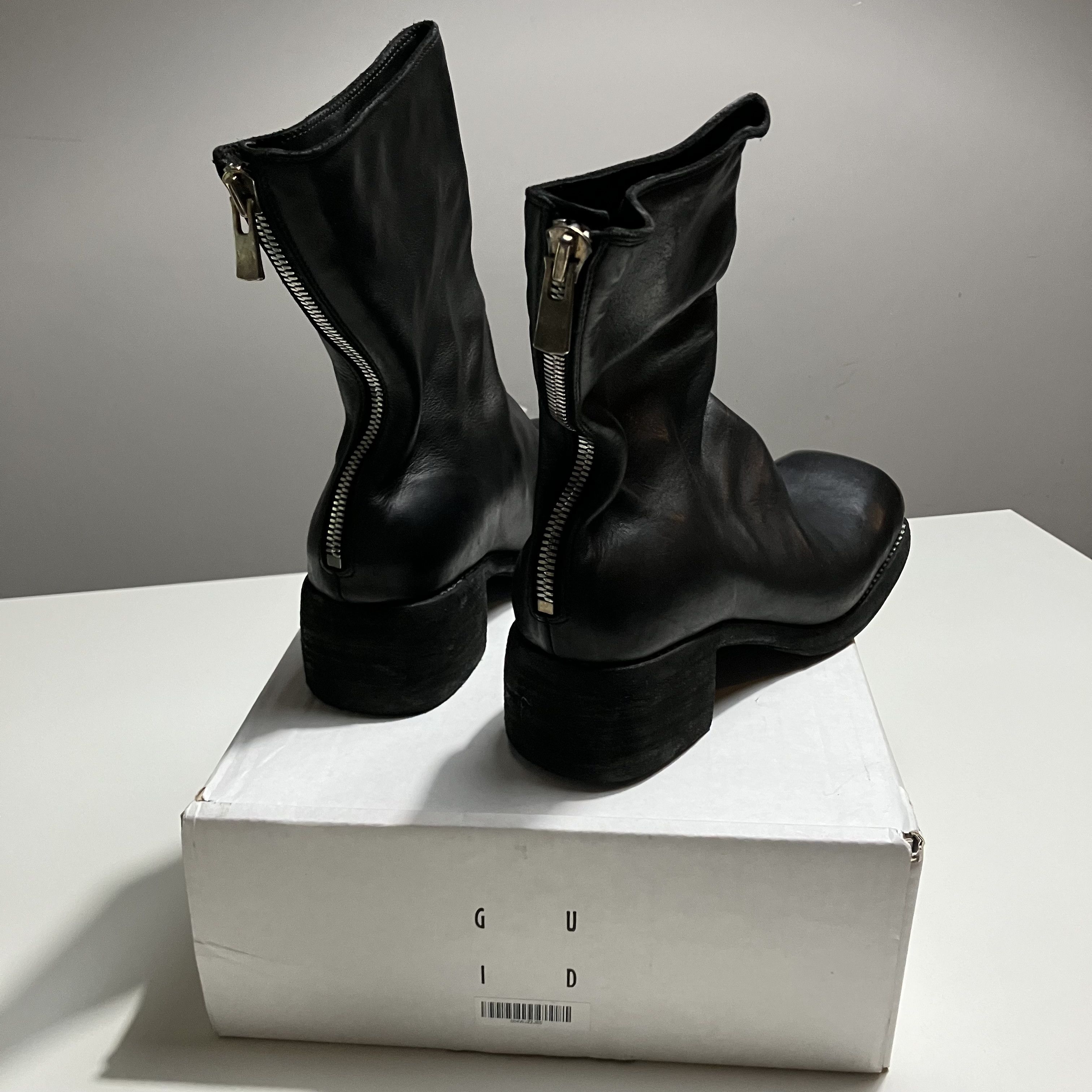 Guidi GUIDI 9088 Square-toe Horse Leather Back-zip Ankle