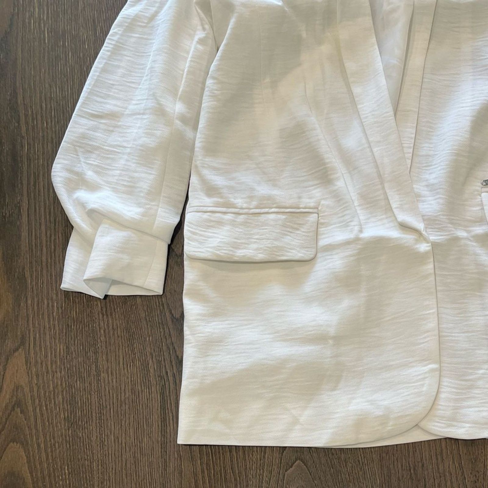 Guess Guess Womens White Long Line Blazer Jacket Size S Size S / US 4 / IT 40 - 4 Thumbnail