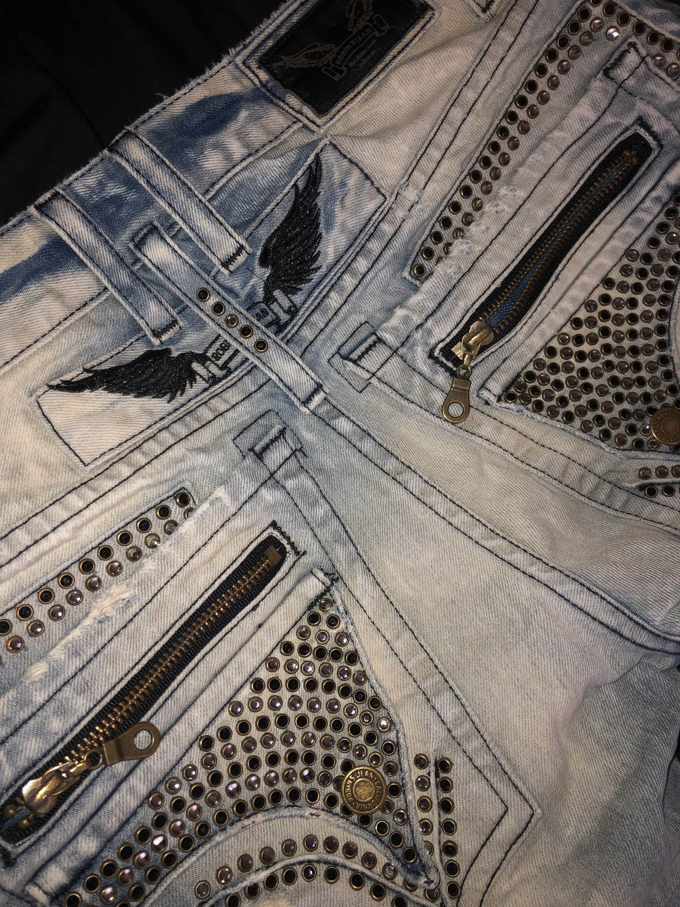 Robins Jeans Robins Jeans, Studded with crystals Size US 29 - 6 Thumbnail