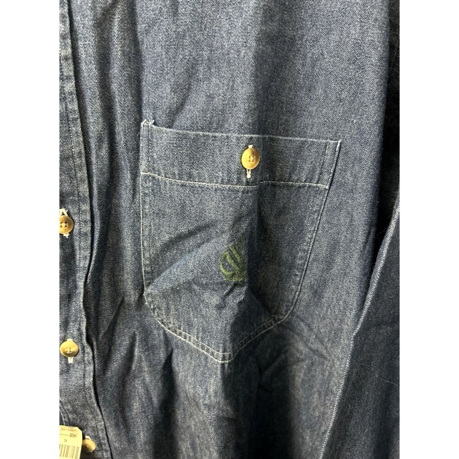 Nautica VINTAGE Nautica Denim Shirt Mens XL Blue Button-Down Cotton Long Sleeve Plaid NWT Size US XL / EU 56 / 4 - 5 Thumbnail