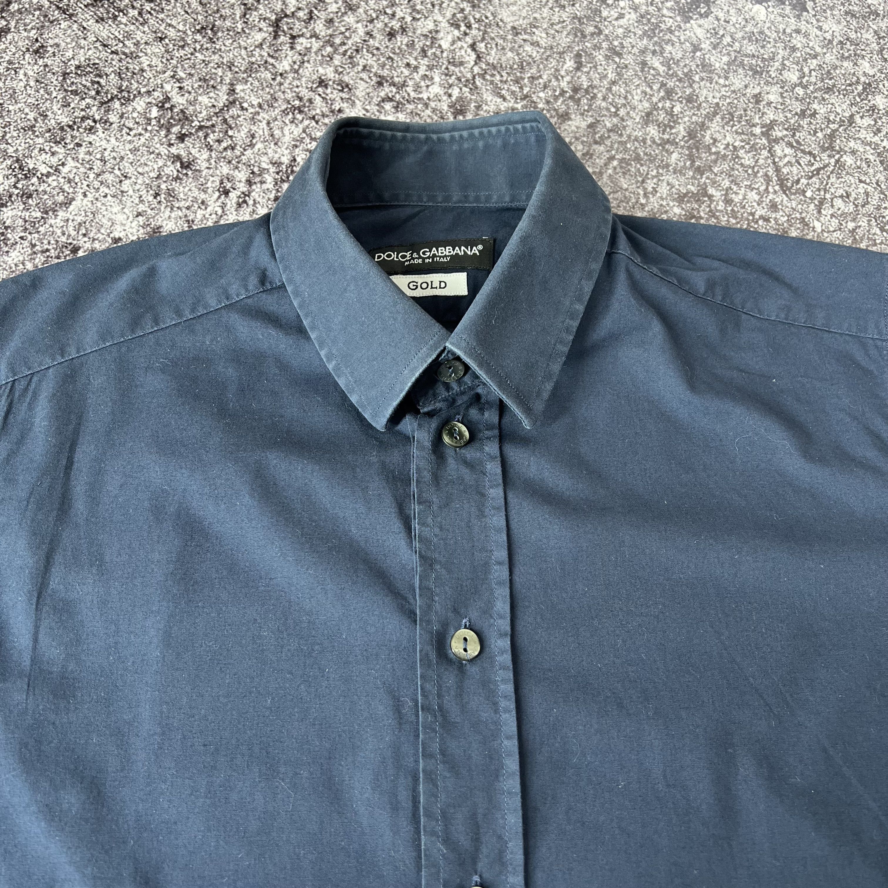 Dolce & Gabbana Dolce & Gabbana Gold Shirt Long Sleeve Size 15 / 38 Size US S / EU 44-46 / 1 - 4 Thumbnail