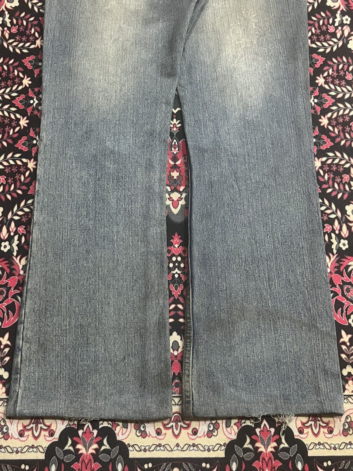 If Six Was Nine Japan Edge Rupert Spider Web Distressed Studded Flare Jeans Size US 34 / EU 50 - 9 Thumbnail