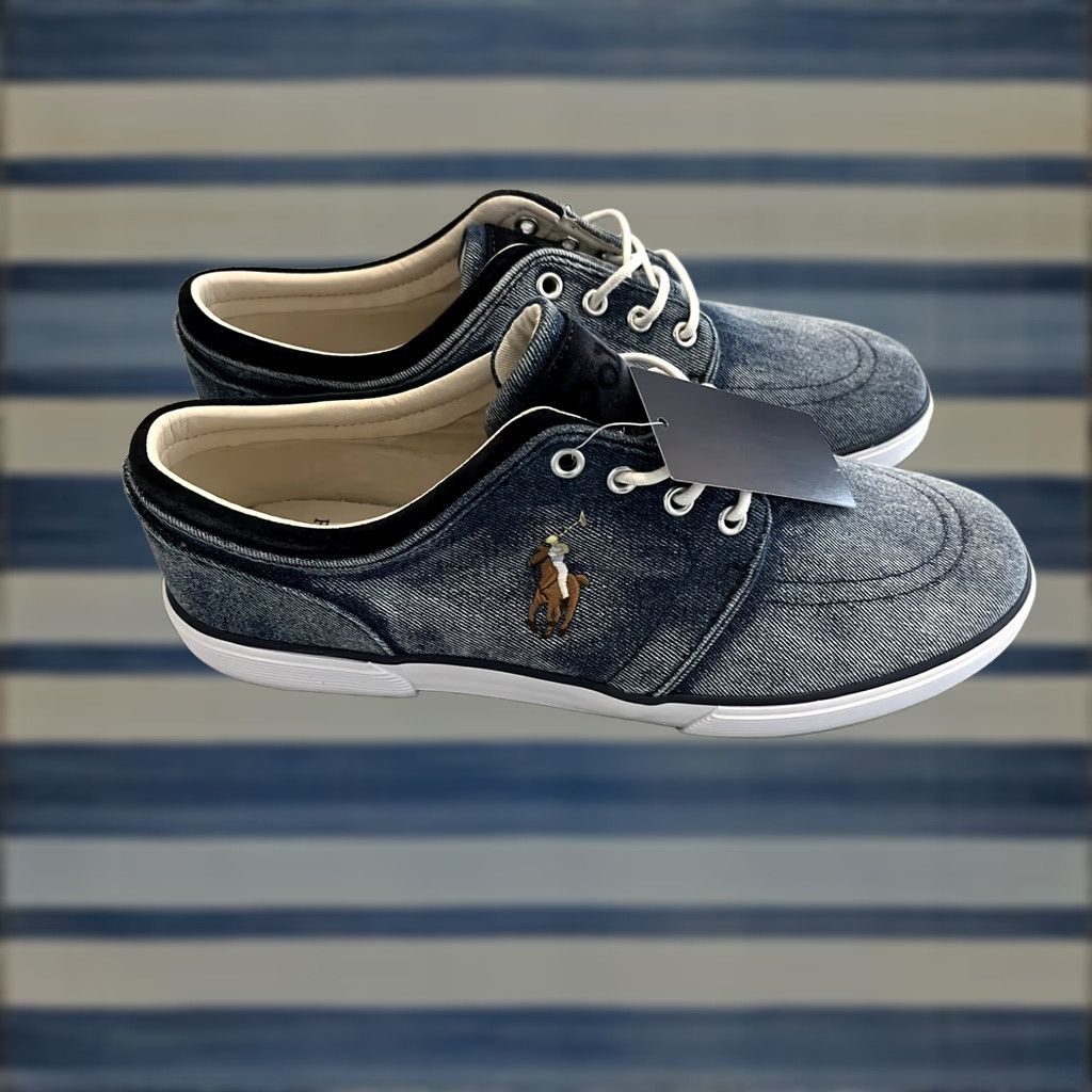 Polo Ralph Lauren Polo Ralph Lauren Faxon Low Denim Swan Suede Pony Shoes Mens Size 12 New Size US L / EU 52-54 / 3 - 1 Thumbnail