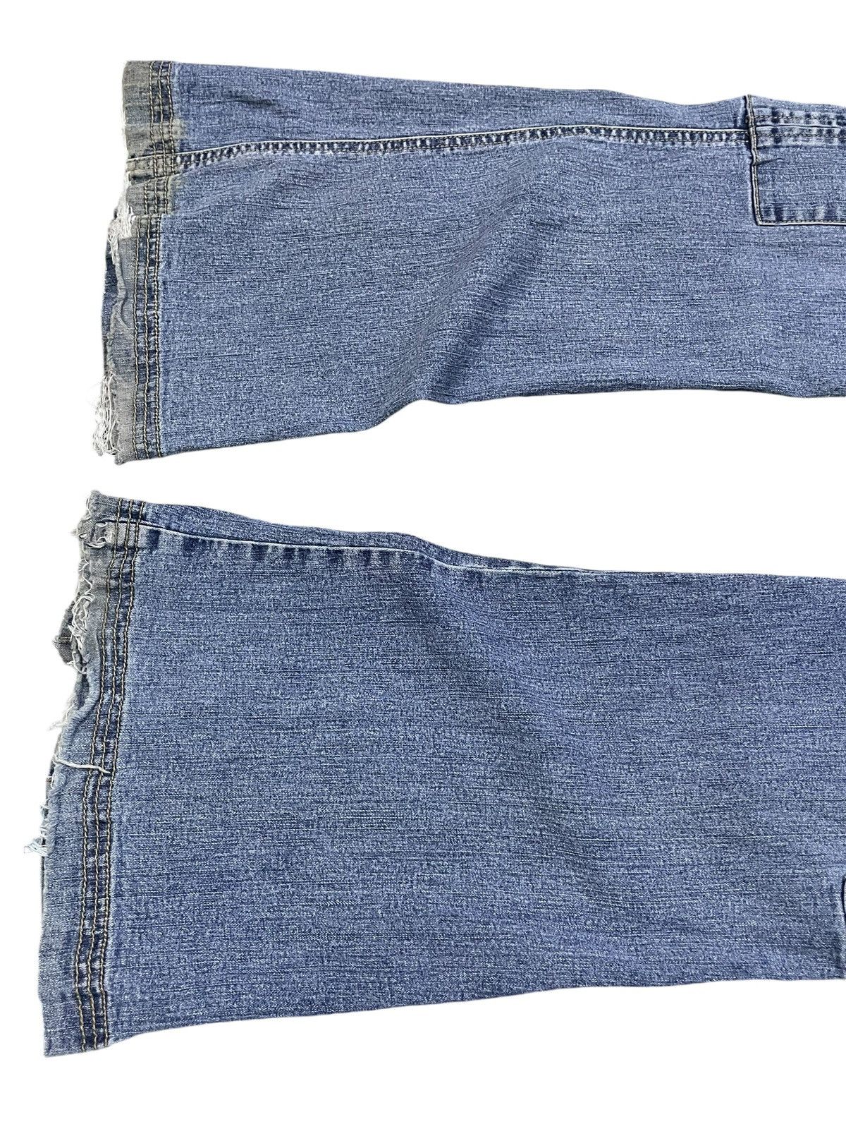 5351 POUR LES HOMMES × Tornado Mart Super Flared Vanilla Star Asymmetrical Cargo Denim Pants Size US 32 / EU 48 - 14 Thumbnail