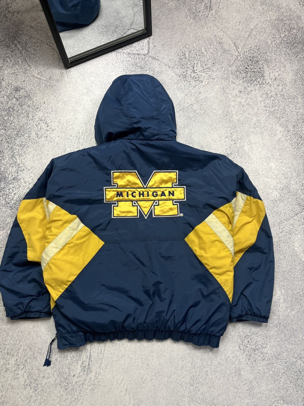 Starter Vintage NCAA Starter Michigan Wolverines Jacket 90’s Rare Size US L / EU 52-54 / 3 - 16 Thumbnail