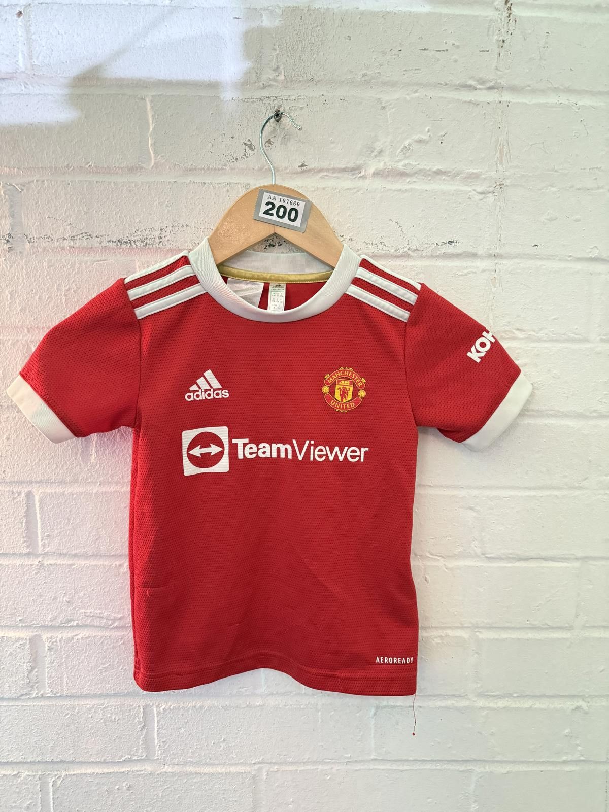 Adidas Manchester United Kids' Soccer Jersey Red Size 4-5 Years Size ONE SIZE - 1 Thumbnail
