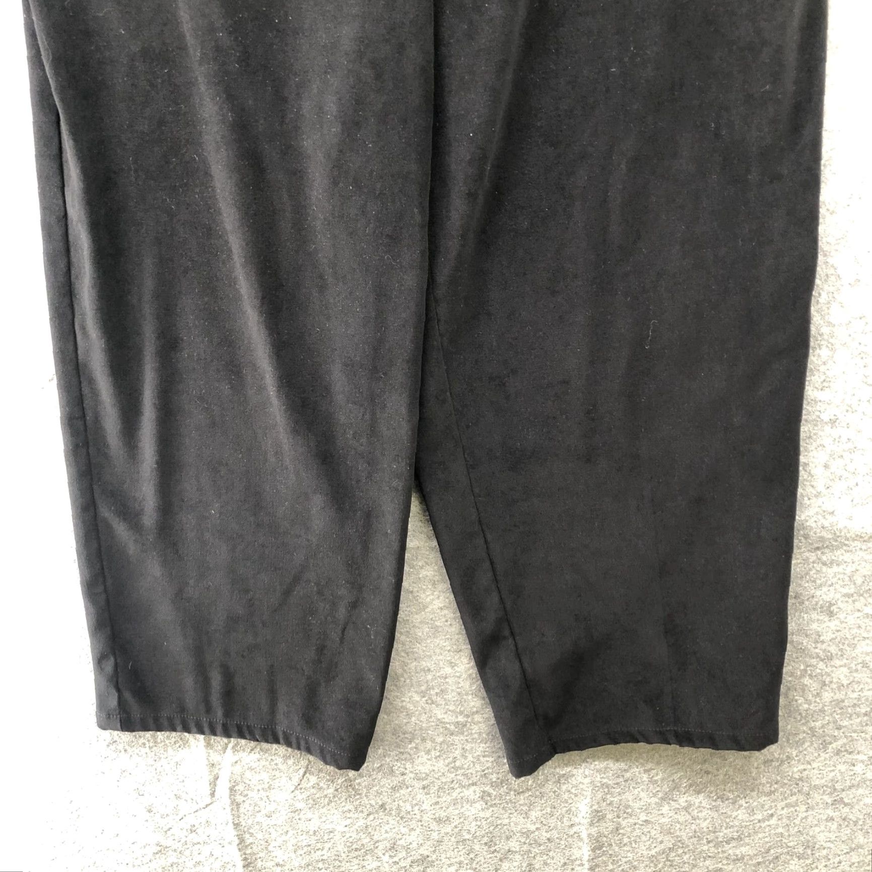 Orvis Orvis Womens Pants 8P Black Faux Suede Pull On Cropped Zipper Pocket Wide-Leg Relaxed Size 30" / US 8 / IT 44 - 4 Thumbnail