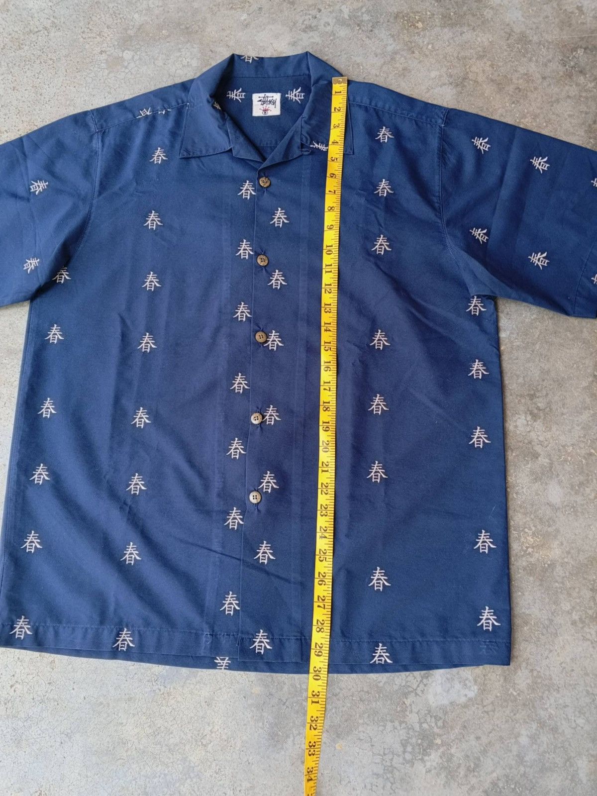 Stussy Vintage RARE 90s STUSSY Chinese Wording Open Collar Shirt Size US XL / EU 56 / 4 - 10 Thumbnail