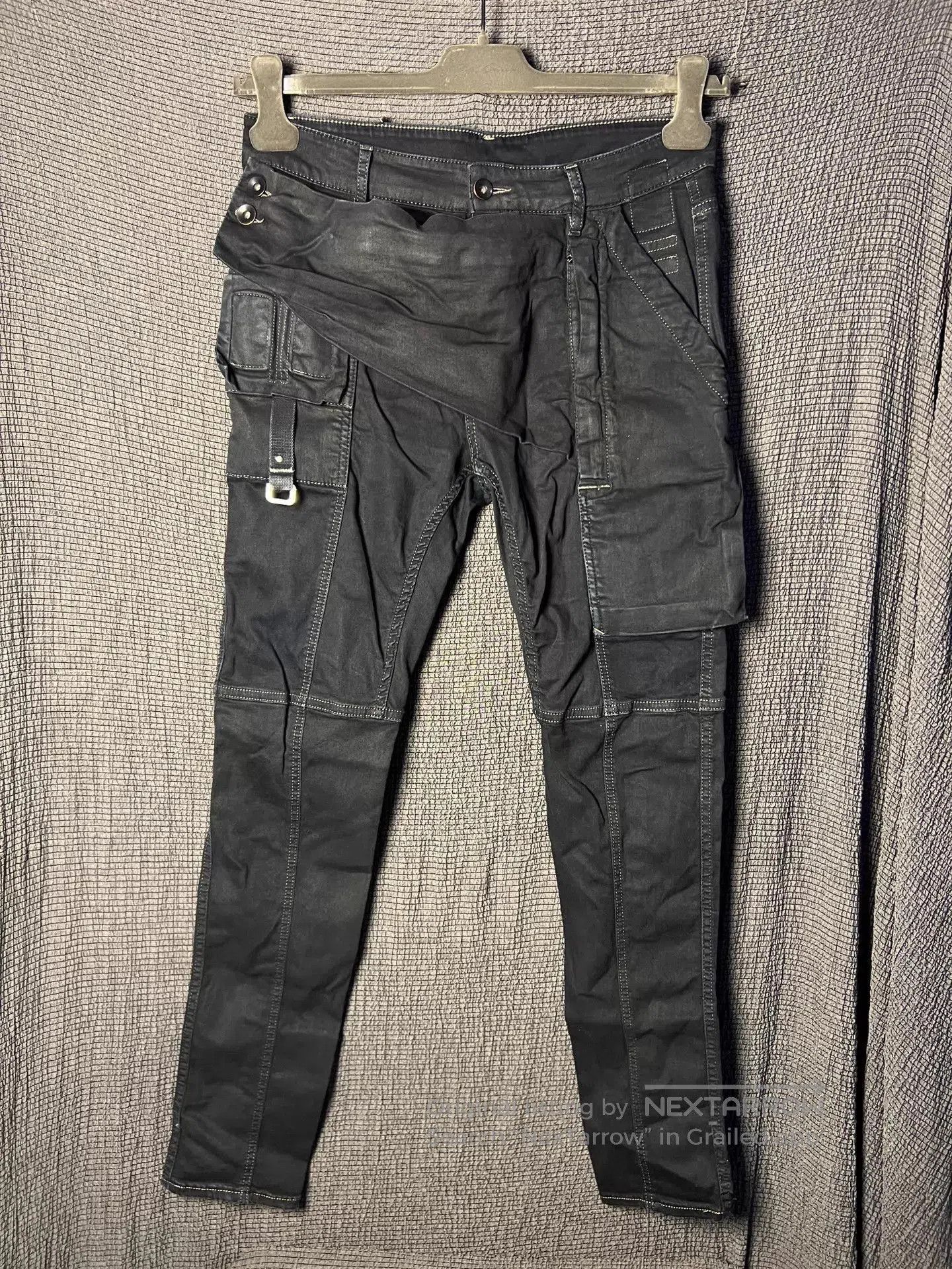 Rick Owens Black Cargo Utility Pants Size 30. Size US 30 / EU 46 - 1 Thumbnail